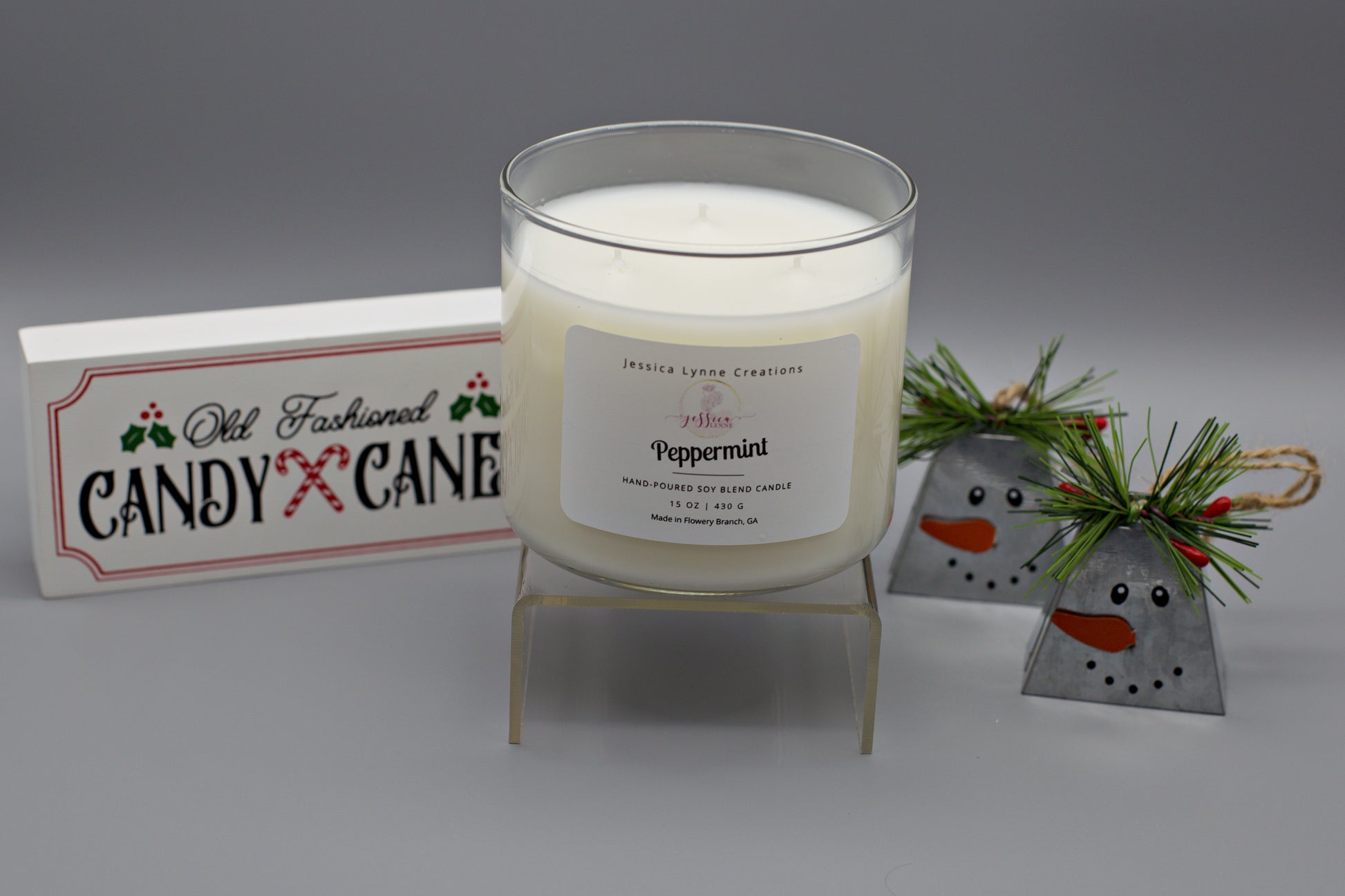 Peppermint Hand Poured Candle