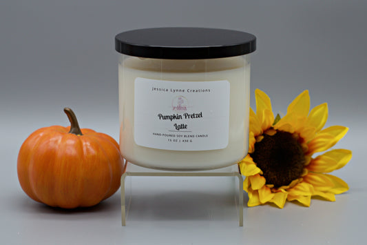 Pumpkin Pretzel Latte Hand Poured Candle