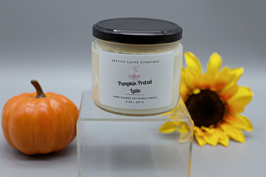 Pumpkin Pretzel Latte Hand Poured Candle