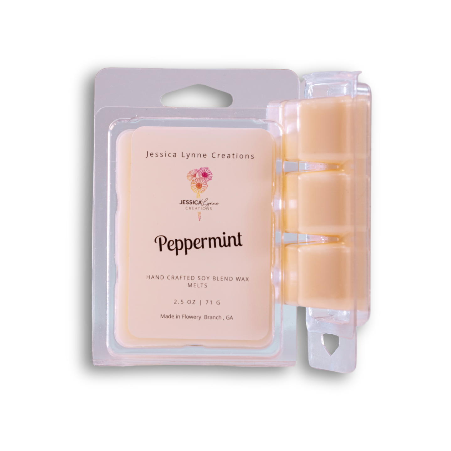 Peppermint Hand Poured Candles & Wax Melts