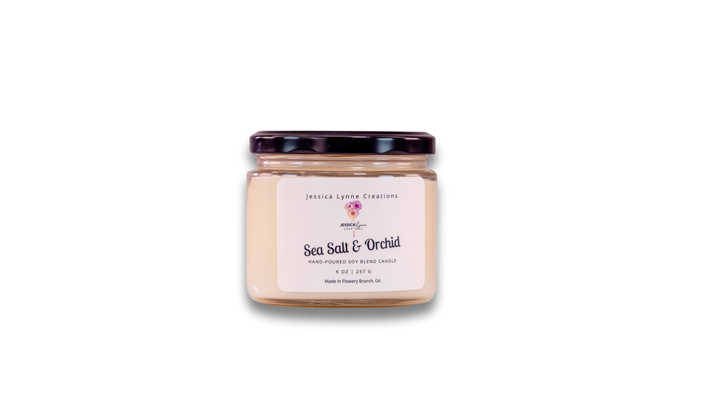 Sea Salt & Orchid - Hand Poured Candles & Wax Melts